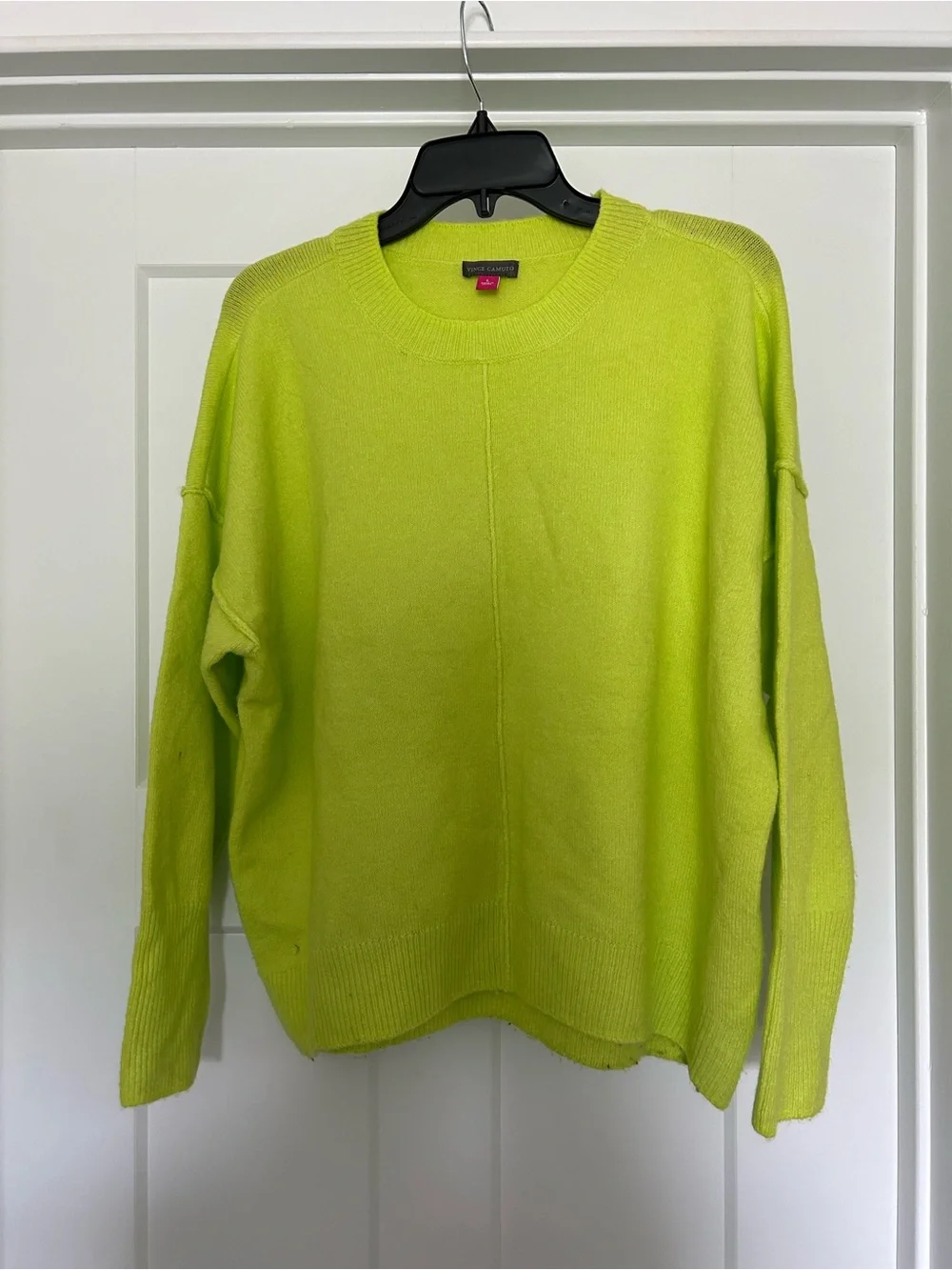 Vince Camuto Neon Lime Crewneck Sweater
